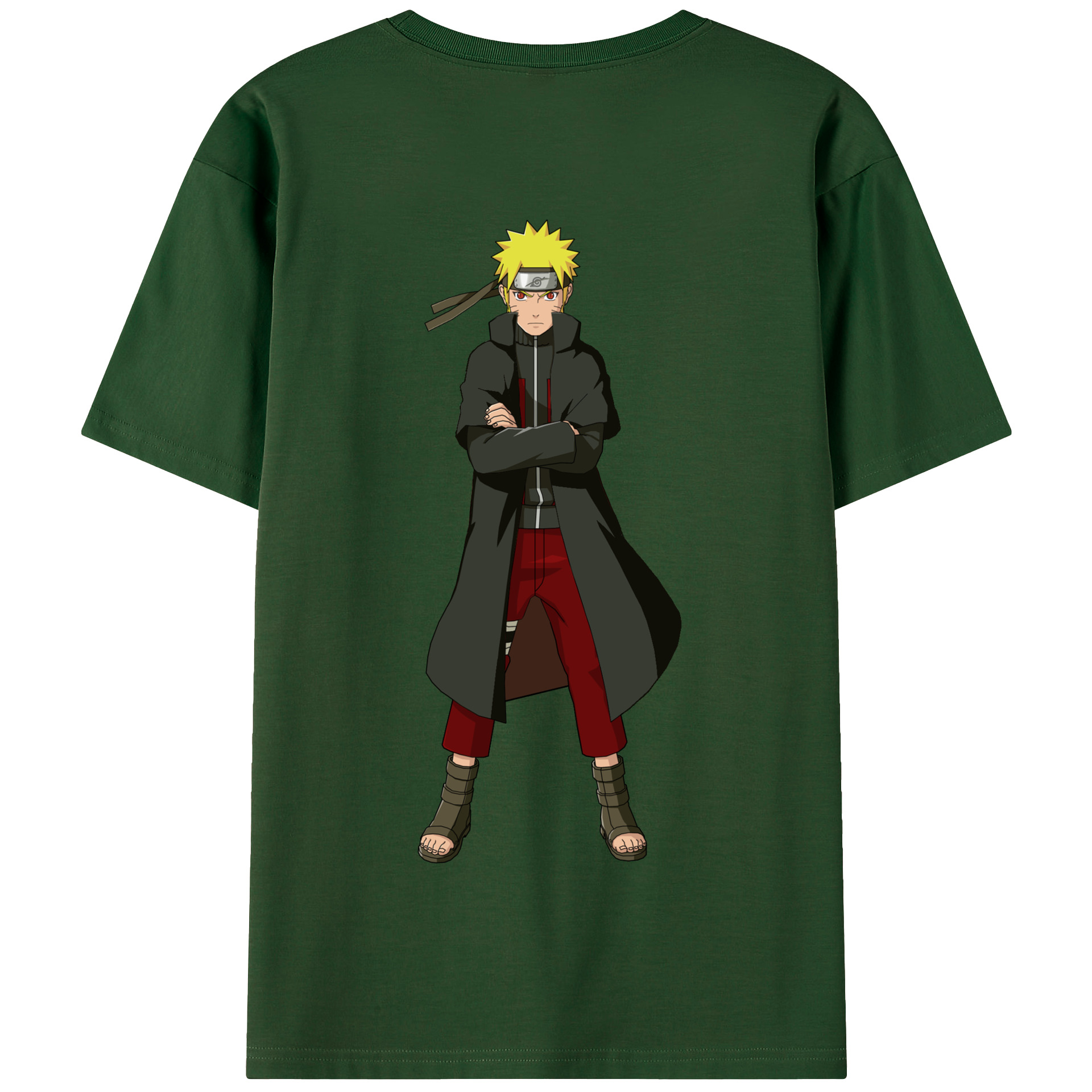 （画像用） NARUTO -ナルト- うずまき ナルト Uzumaki Naruto 綿100％半袖Tシャツ（背面プリント）